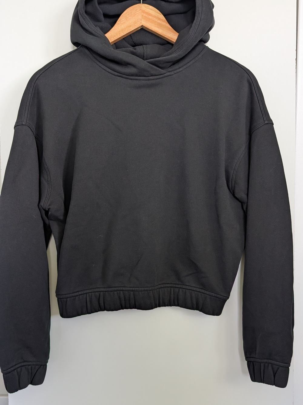 lululemon Cropped Black Pullover Hoodie